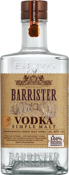 Водка Barrister Simple Malt, 0.7 л