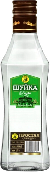 Водка "Шуйка" Простая рецептура, 250 мл