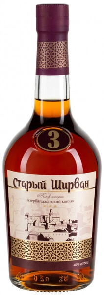 Коньяк Аз-Граната, "Старый Ширван" 3-летний, 0.5 л