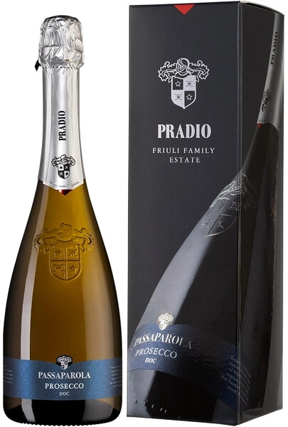 Игристое вино PassaParola, Prosecco DOC Spumante Brut, gift box