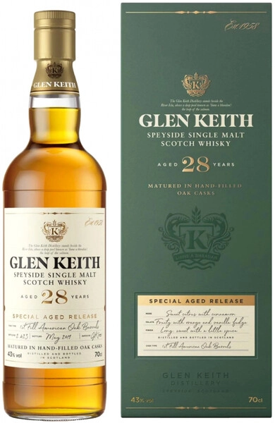 Виски Glen Keith 28 Years Old, gift box, 0.7 л