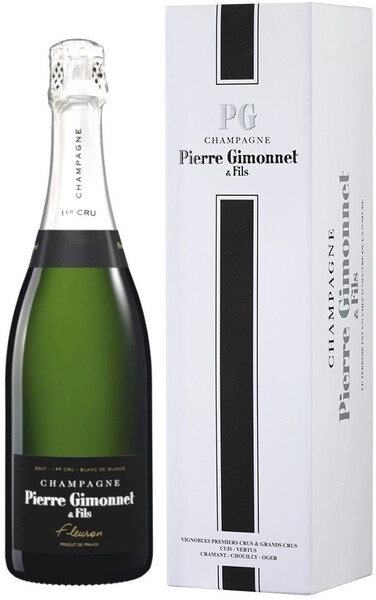 Шампанское Pierre Gimonnet & Fils, Fleuron Blanc de Blancs Brut 1er Cru, Champagne AOC, 2015, gift box