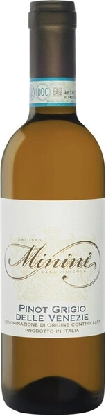Вино Minini, Pinot Grigio delle Venezie DOC, 2024, 375 мл