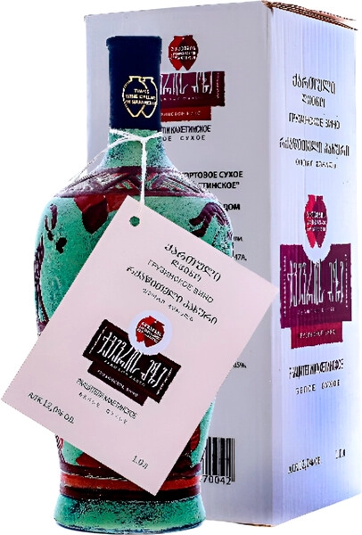 Вино Twins Wine Cellar in Napareuli, Qvevri Rkatsiteli Kahetinskoe, 2022, gift box, 1 л