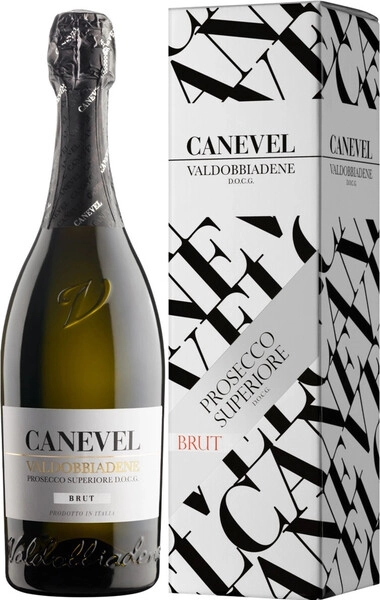 Игристое вино Canevel, Prosecco Valdobbiadene Superiore DOCG Brut, 2024, gift box