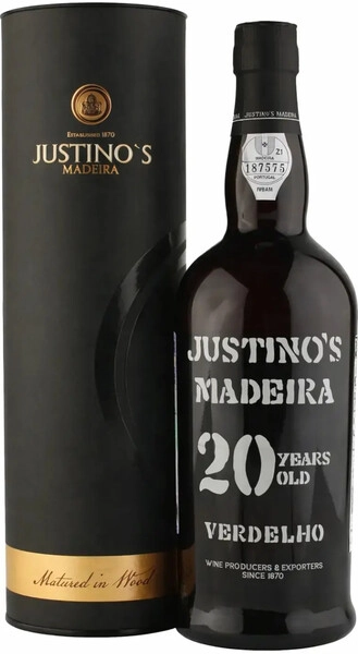 Вино Justino's Madeira, "Verdelho" Medium Dry 20 Years Old, Madeira DOP, in tube