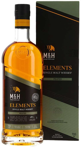 Виски M&H, Elements Peated, gift box, 0.7 л