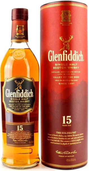 Виски Glenfiddich 15 Years Old, in tube, 0.5 л