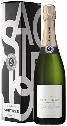 Шампанское Soutiran, Blanc de Blancs Grand Cru Brut, Champagne AOC, gift box