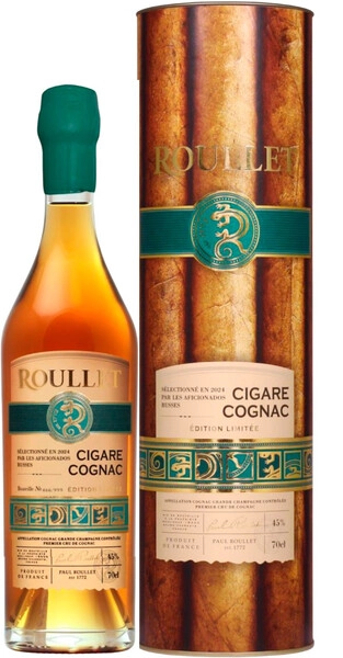Коньяк Roullet Cigare, Grande Champagne AOC, in tube, 0.7 л