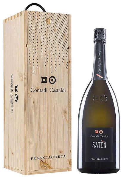 Игристое вино Contadi Castaldi, Franciacorta "Saten", 2018, wooden box, 3 л