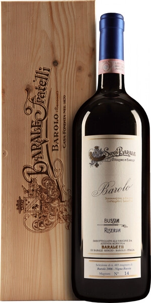 Вино Barale Fratelli, Barolo Bussia Riserva DOCG, 2017, wooden box, 1.5 л