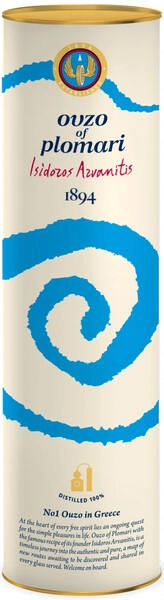 Водка Isidoros Arvanitis, Ouzo Plomari, in tube, 200 мл
