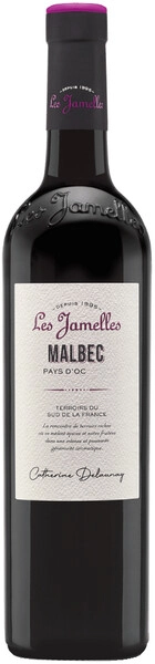 Вино Les Jamelles, Malbec, Pays d'Oc IGP, 2022