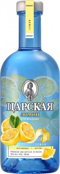 Водка Царская Оригинальная Лимон, 0.7 л