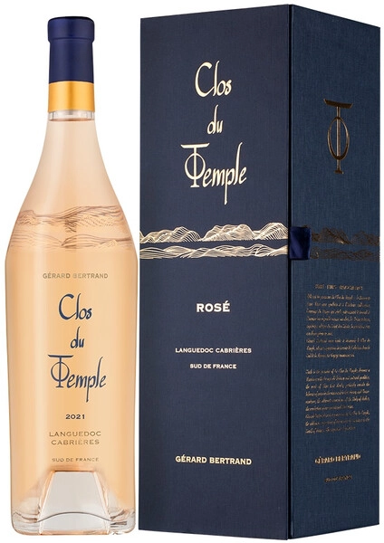 Вино Gerard Bertrand, Clos du Temple Rose, Languedoc Cabrieres AOP, 2021, gift box