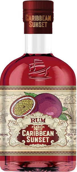 Ром KVKZ, Caribbean Sunset Passion Fruit based on Rum, 0.5 л