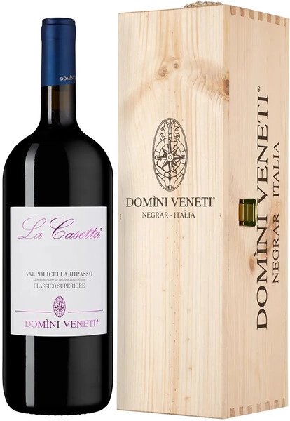Вино Domini Veneti, Valpolicella Classico Superiore DOC "La Casetta", 2020, wooden box, 1.5 л