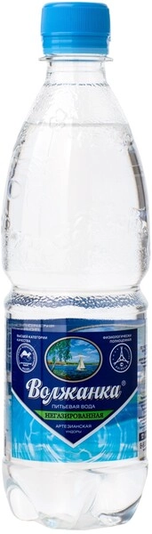 Вода Волжанка негазированная, в пластиковой бутылке, 0.5 л