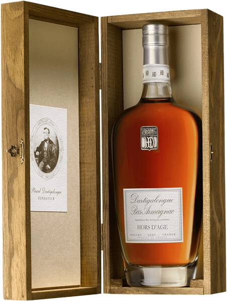 Арманьяк Dartigalongue Hors D'Age, Bas Armagnac AOC, decanter & wooden box, 0.7 л