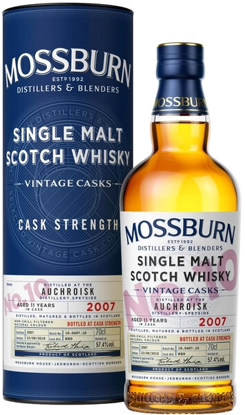 Виски Mossburn, Vintage Casks No.10 Auchroisk, 2007, in tube, 0.7 л