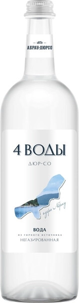Вода Абрау-Дюрсо, 4 Воды Негазированная, в стеклянной бутылке, 0.75 л