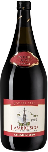 Игристое вино Lambrusco dell'Emilia Rosso Poderi Alti IGT, 1.5 л