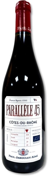 Вино Paul Jaboulet Aine, Parallele 45 Rouge BIO, Cotes du Rhone AOC, 2023