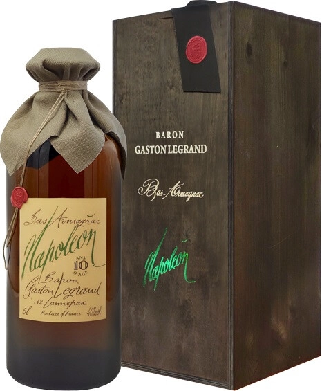 Арманьяк Baron G. Legrand Napoleon 10 Ans, Bas Armagnac AOC, wooden box, 5 л