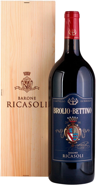 Вино Barone Ricasoli, Brolio Bettino, Chianti Classico DOCG, 2017, wooden box, 1.5 л