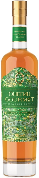 Ликер Онегин, Гурмэ Яблоко, Корица и Фейхоа, настойка сладкая, 0.5 л