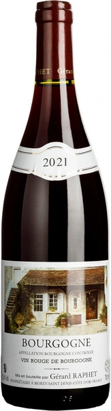Вино Gerard Raphet, Bourgogne AOC Rouge, 2021