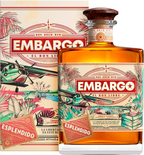 Ром Embargo Anejo Esplendido, gift box, 0.7 л