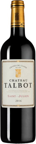 Вино Chateau Talbot, St-Julien AOC 4-me Grand Cru Classe, 2016