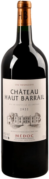 Вино Chateau Haut Barrail, Medoc AOC, 2022, 1.5 л