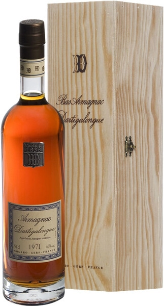 Арманьяк Dartigalongue, Bas Armagnac AOC, 1971, wooden box, 0.5 л