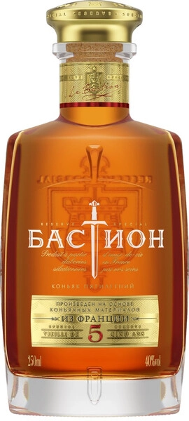 Коньяк Бастион 5 лет выдержки, 250 мл