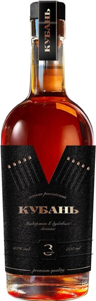 Коньяк Кубань 3-летний, 0.5 л