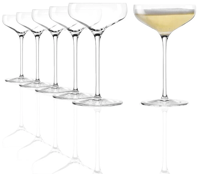 Бокалы Stoelzle, Quatrophil Twist Champagne Bowl, set of 6 pcs, 220 мл