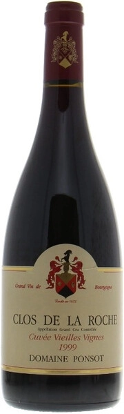 Вино Domaine Ponsot, Clos de la Roche Grand Cru Cuvee Vieilles Vignes AOC, 1999