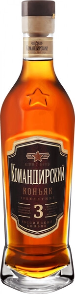 Коньяк Командирский 3-летний, 0.5 л
