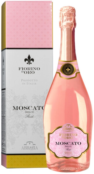 Игристое вино Abbazia Moscato Rose Fiorino d'Oro, gift box