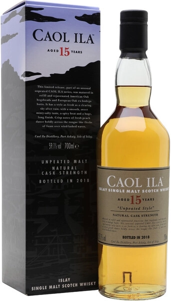 Виски Caol Ila 15 Years Old Unpeated Style (59,1%), gift box, 0.7 л
