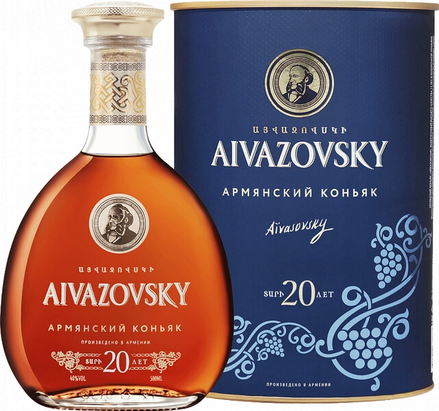 Коньяк Айвазовский 20-летний, в тубе, 0.5 л