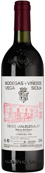 Вино Bodegas Vega Sicilia, "Valbuena 5", Ribera del Duero DO, 1994