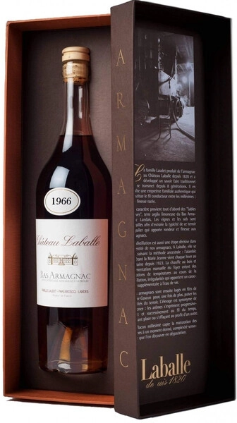 Арманьяк Chateau Laballe, Vintage, Bas Armagnac AOC, 1966, gift box, 0.7 л