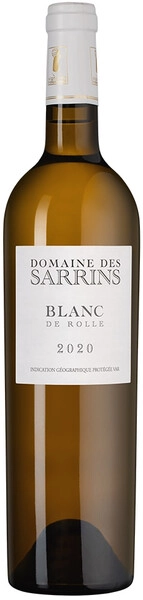 Вино Domaine des Sarrins, Blanc de Rolle, Var IGP, 2020
