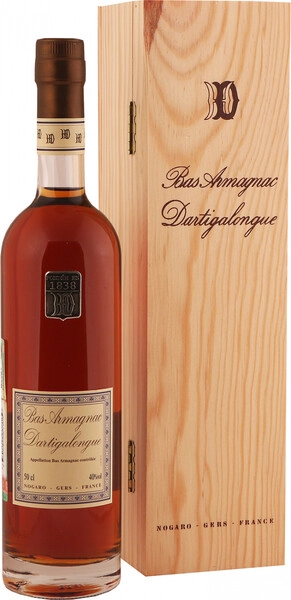 Арманьяк Dartigalongue, Bas Armagnac AOC, 1962, wooden box, 0.5 л