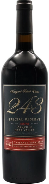 Вино Vineyard Block Estate 243 Cabernet Sauvignon Special Reserve, 2021
