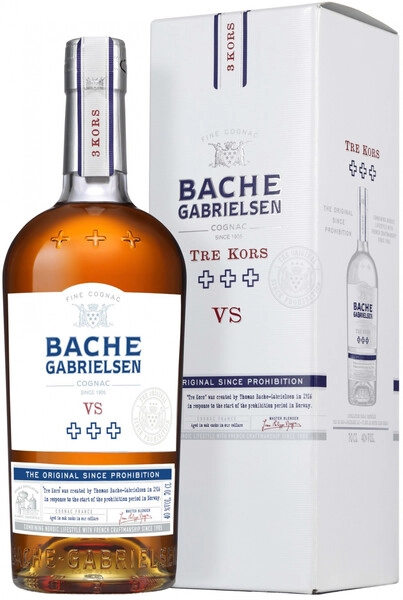Коньяк Bache-Gabrielsen, Tre Kors VS, gift box, 0.7 л